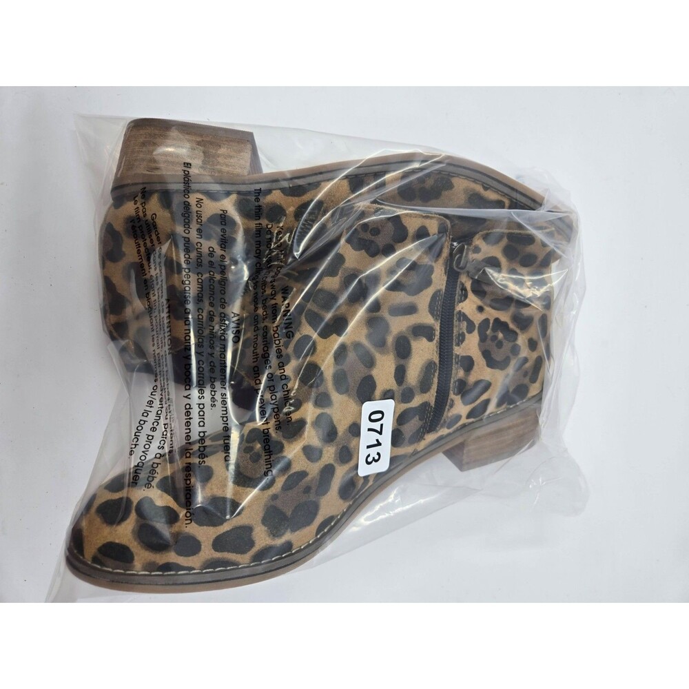 Blondo Liam Waterproof Leopard Suede Ankle Booties Sz 11 Mob Wife Aesthetic - Picture 12 of 12